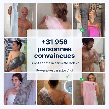 Serviette de douche exfoliante Doleva